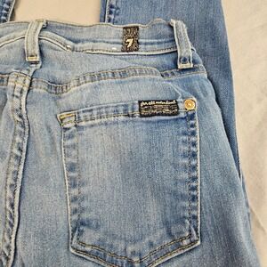 7 For All Mankind Size 25 Skinny Jeans Med Wash L744